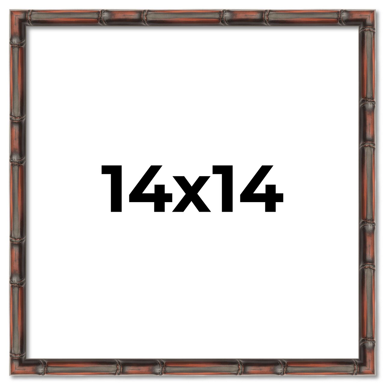 14x14 Thin Bamboo Picture Frame with UV-Resistant Acrylic & Acid Free Backing, Available in 2 Finishes - Gold and Brown
